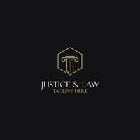 VG monogram initials design for legal, lawyer, attorney and law firm logo vector