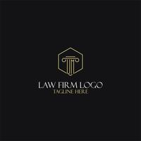 UM monogram initials design for legal, lawyer, attorney and law firm logo vector