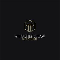 LN monogram initials design for legal, lawyer, attorney and law firm logo vector