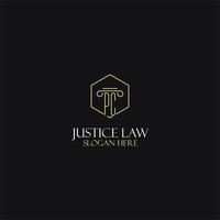 PC monogram initials design for legal, lawyer, attorney and law firm logo vector