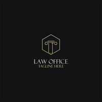 LI monogram initials design for legal, lawyer, attorney and law firm logo vector