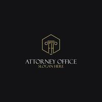 FH monogram initials design for legal, lawyer, attorney and law firm logo vector
