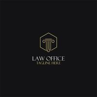 UV monogram initials design for legal, lawyer, attorney and law firm logo vector