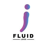 fluid color Creativity. Visual communication poster design. letter I logo vector