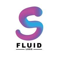 fluid color Creativity. Visual communication poster design. letter S logo vector