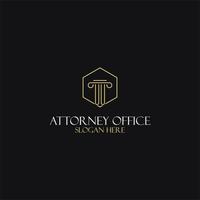 UU monogram initials design for legal, lawyer, attorney and law firm logo vector