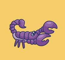 cute scorpio dangerous animal with poison vector