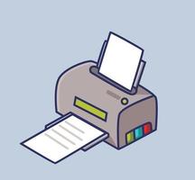 cute printer for office vector