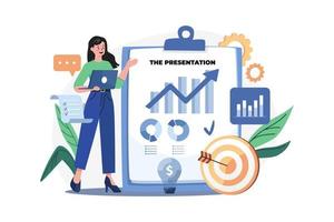 Strategic Planning Illustration concept. A flat illustration isolated on white background vector