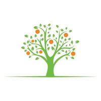 Orange tree vector logo illustration