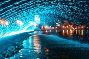 City evening fountain. photo