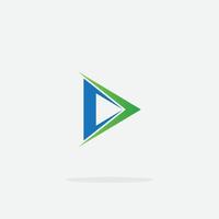 play icon with elegant shape and modern color. play logo. play button. music player. video player. play logo template. vector