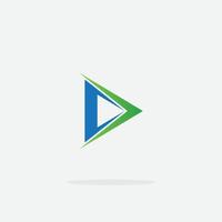 icono de juego con forma elegante y color moderno. logotipo de juego. botón de play. reproductor de música. reproductor de video. plantilla de logotipo de reproducción. vector