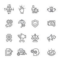 business ethics icons set . business ethics pack symbol vector elements for infographic web