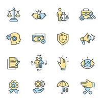 business ethics icons set . business ethics pack symbol vector elements for infographic web