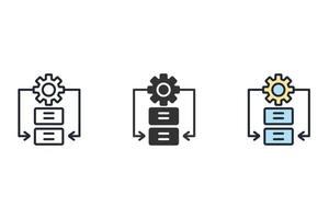 Procedure icons  symbol vector elements for infographic web