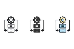 iconos de procedimiento símbolo elementos vectoriales para web infográfico vector