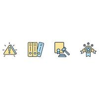 compliance icons set . compliance pack symbol vector elements for infographic web