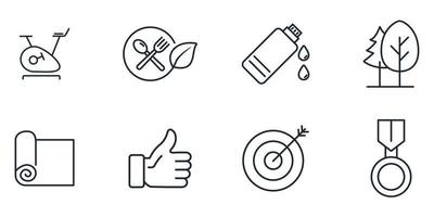 Fittness icons set .  Fittness pack symbol vector elements for infographic web