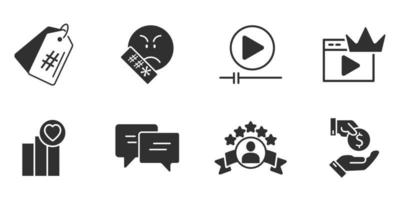 Blogger, blogging, blog icons set .  Blogger, blogging, blog pack symbol vector elements for infographic web