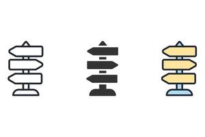 directrices iconos símbolo elementos vectoriales para infografía web vector