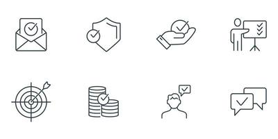 Check Marks icons set .  Check Marks pack symbol vector elements for infographic web