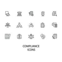 compliance icons set . compliance pack symbol vector elements for infographic web