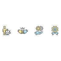 business ethics icons set . business ethics pack symbol vector elements for infographic web