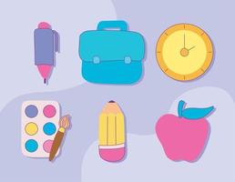 set of back to school vector