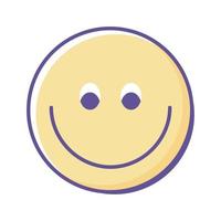 emoticono sonriente estilo moderno de los 90 vector