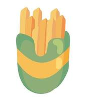 icono de papas fritas vector