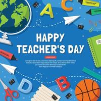 World Teacher's Day Background vector