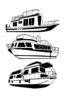 boat illustration logo design vector