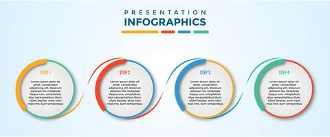 editable presentation infographic template vector