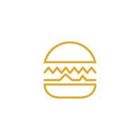 diseño de logotipo de vector de hamburguesa. logotipo de la cafetería de hamburguesas.