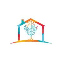 diseño de logotipo de vector de hogar digital. icono de casa inteligente.