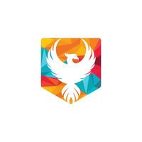 Phoenix logo design. Creative logo of mythological bird. vector