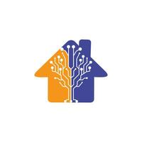 Digital Home vector logo design. Smart home icon.