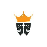 King law vector logo design. Law attorney logo concept.