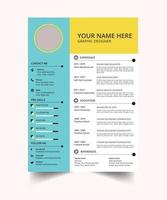 corporate cv template vector