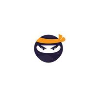 plantilla de diseño de logotipo vectorial ninja. vector