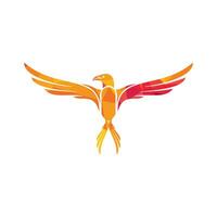 Falcon vector logo design. Creative logo design concept with artistic and simplified bird.