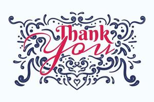 Thank You Lettering vector design
