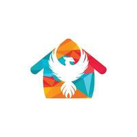 Phoenix Home Logo Design. Construction and real estate logo design template. vector