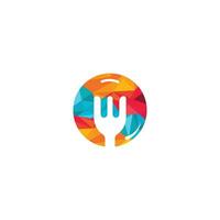 Food vector logo design. Fork icon food logo concept. Catering concept.