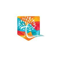Tree religious cross symbol icon vector design.