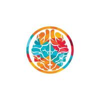 Creative brain logo design. Think idea concept.Brainstorm power thinking brain Logotype icon. vector