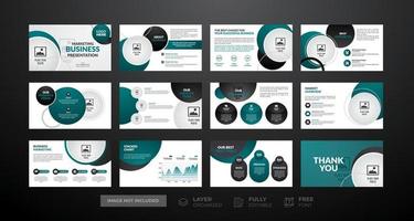 Creative and Modern business presentation slides template vector