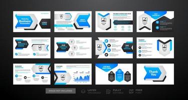 plantilla de diapositivas de presentación de negocios creativa y moderna vector