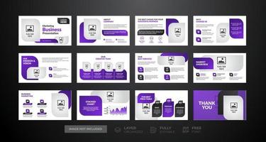 Creative and Modern business presentation slides template vector